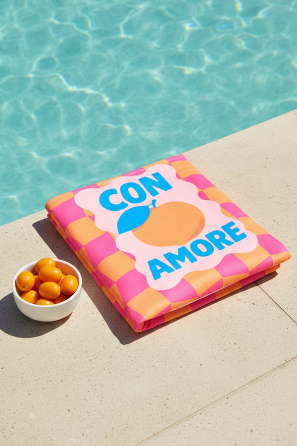 Con Amore Kareli Plaj Havlusu 70x150 cm