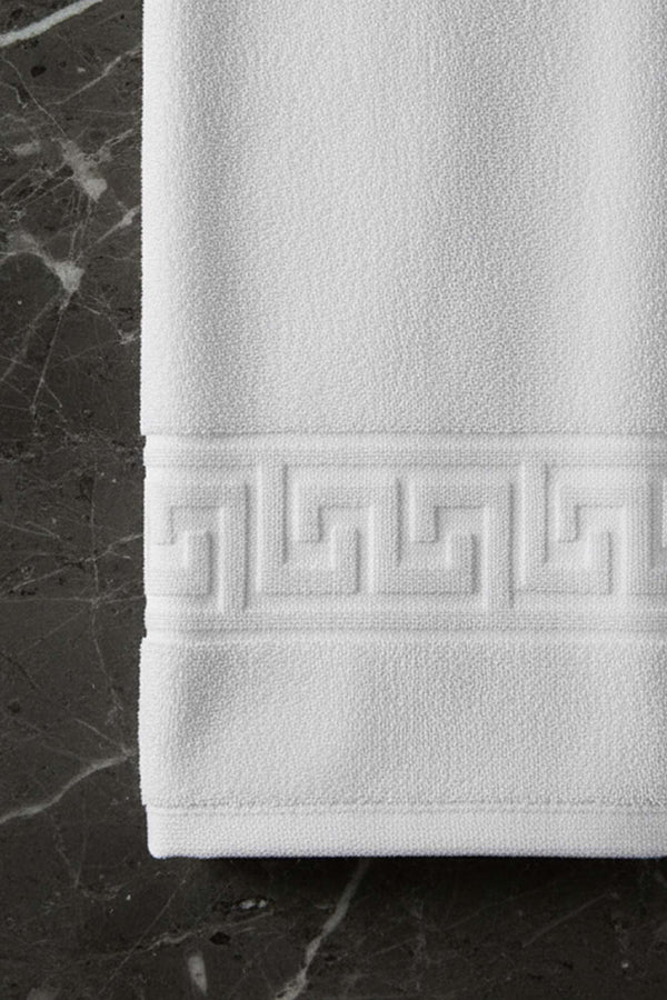 Beyaz Greek 6'lı %100 Pamuklu Havlu Seti 50x90 cm