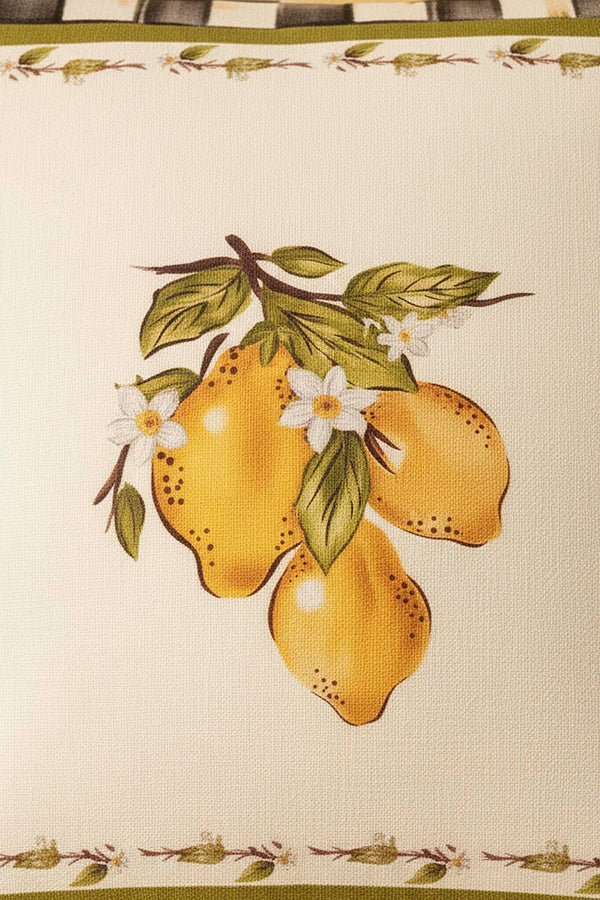 Linda Limon Desenli Kırlent Kılıfı 45x45 cm
