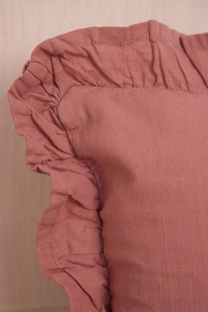 Rose Fırfırlı Dekoratif Kırlent Kılıfı