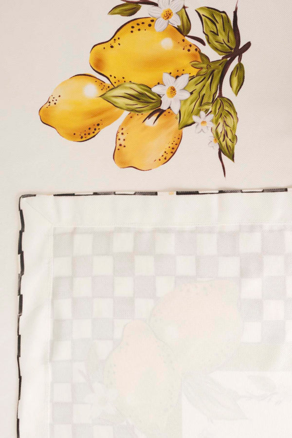 Linda Limon Desenli Masa Örtüsü 140x220 cm