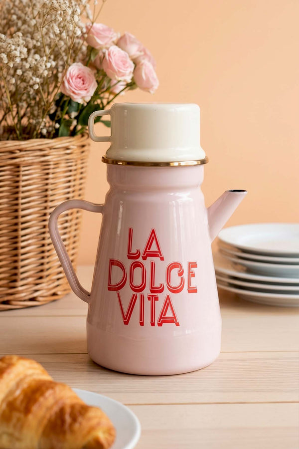 Dolce Vita Bardaklı Emaye Sürahi