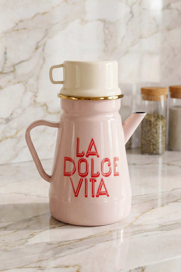 Dolce Vita Bardaklı Emaye Sürahi