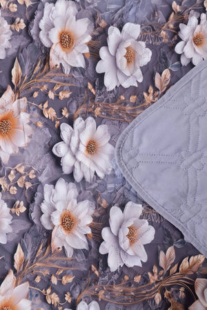 Nilüfer Çiçeği 5D Çok Amaçlı Tek Kişilik Baskılı Pike & Yatak Örtüsü 160x220 cm – görsel 5