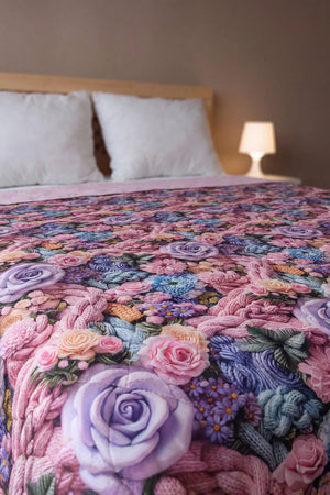 Bahar Renkleri 5D Çok Amaçlı Tek Kişilik Baskılı Pike & Yatak Örtüsü 160x220 cm – görsel 3