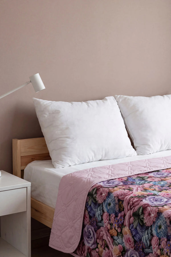 Bahar Renkleri 5D Çok Amaçlı Çift Kişilik Baskılı Pike & Yatak Örtüsü 200x220 cm – görsel 6