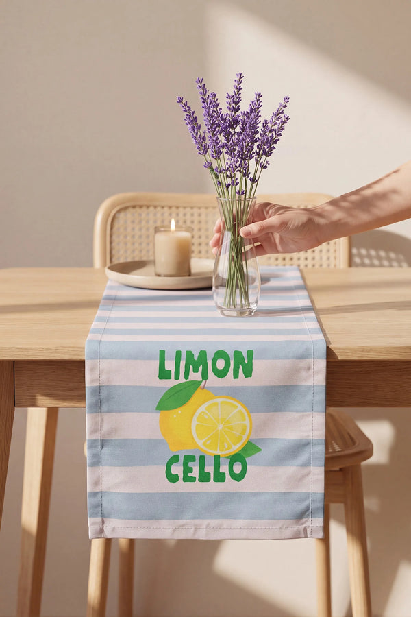 Limon Cello Baskılı Runner 40x140 cm