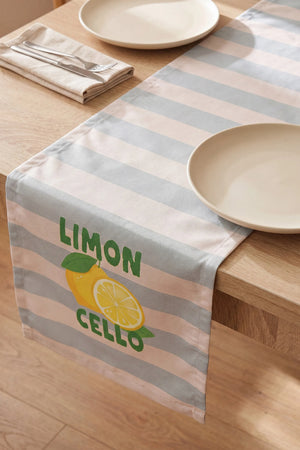 Limon Cello Baskılı Runner 40x140 cm