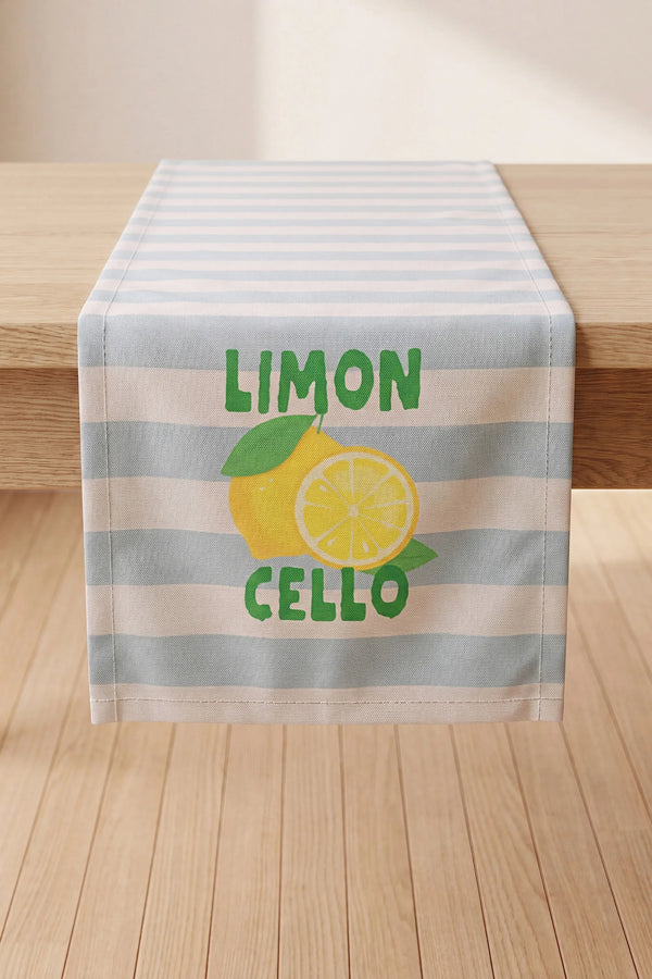 Limon Cello Baskılı Runner 40x140 cm