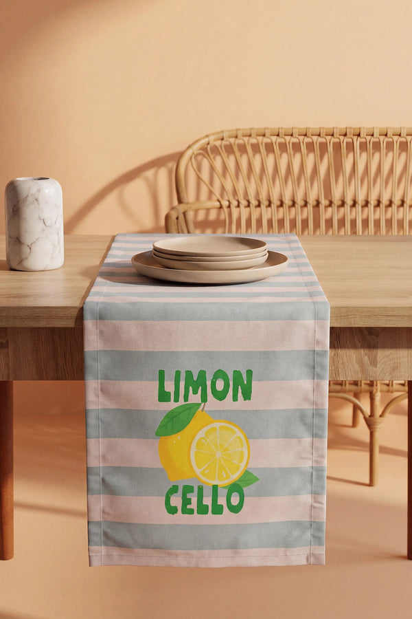Limon Cello Baskılı Runner 40x140 cm