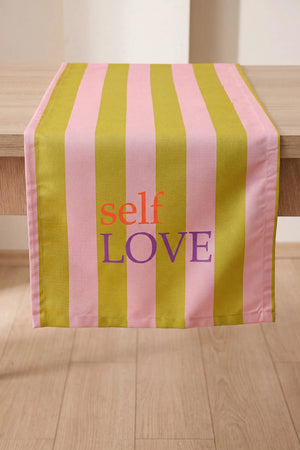 Self Love Baskılı Runner 40x140 cm – görsel 4