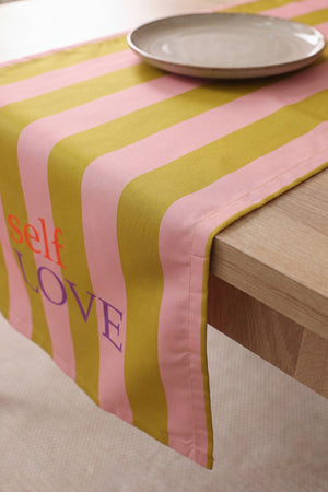 Self Love Baskılı Runner 40x140 cm