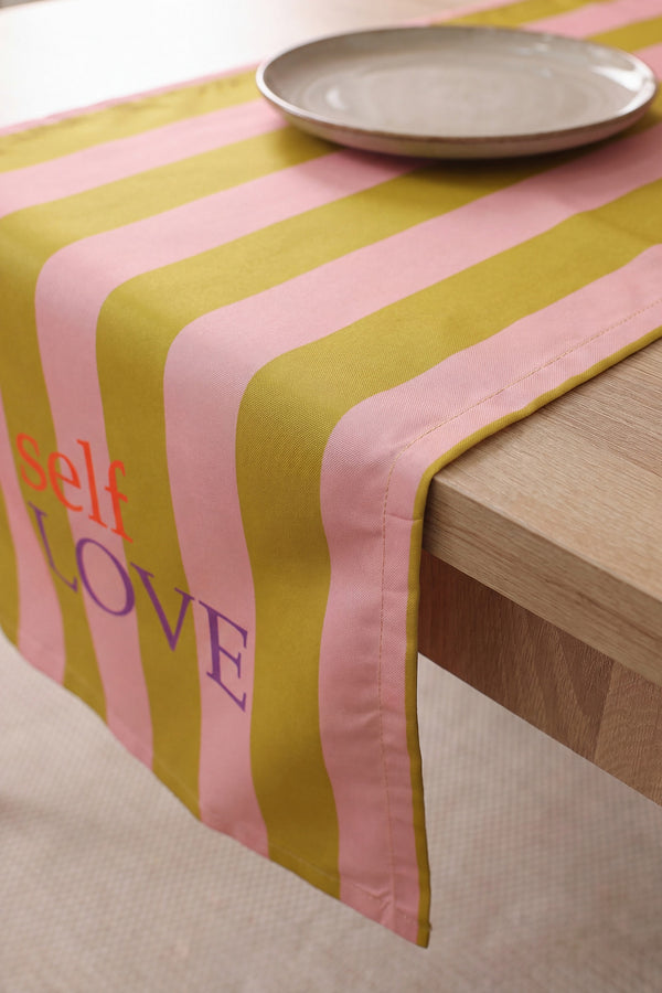 Self Love Baskılı Runner 40x140 cm