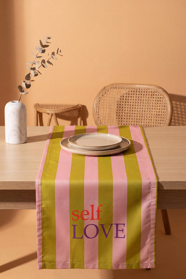 Self Love Baskılı Runner 40x140 cm