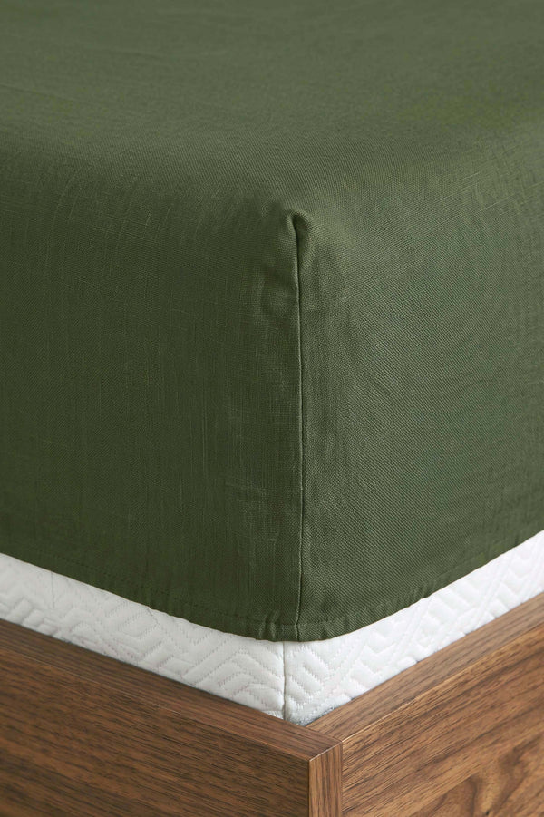 Haki Bianca Çift Kişilik Lastikli Çarşaf Takımı 160x200 cm - 3 Parça