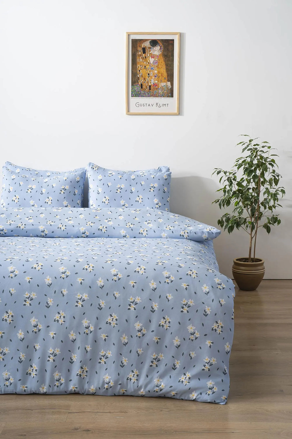 Mavi Minimal PapatyaTek Kişilik Nevresim Takımı Pamuklu
