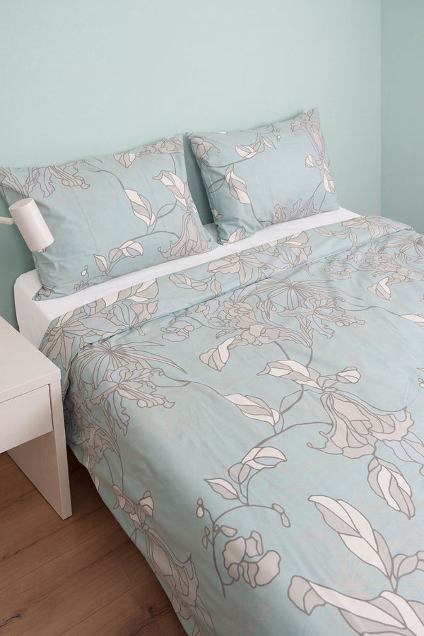 Mint Liora Ranforce Çift Kişilik Nevresim Takımı – 4 Parça