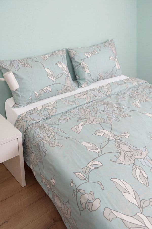 Mint Liora Ranforce Çift Kişilik Nevresim Takımı – 4 Parça