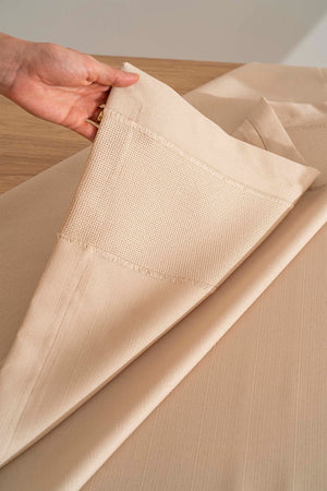 Nora Bej Zarf Köşe Masa Örtüsü 150x220 cm