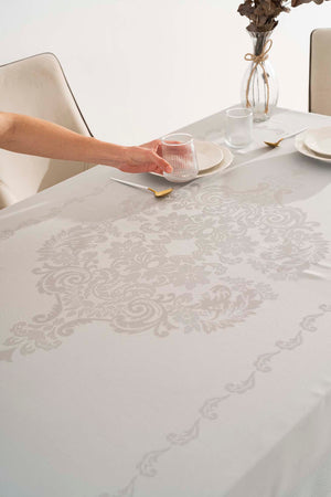 Jumbo Jakar Gri Sıvı İtici Leke Tutmaz Masa Örtüsü 160x220 cm