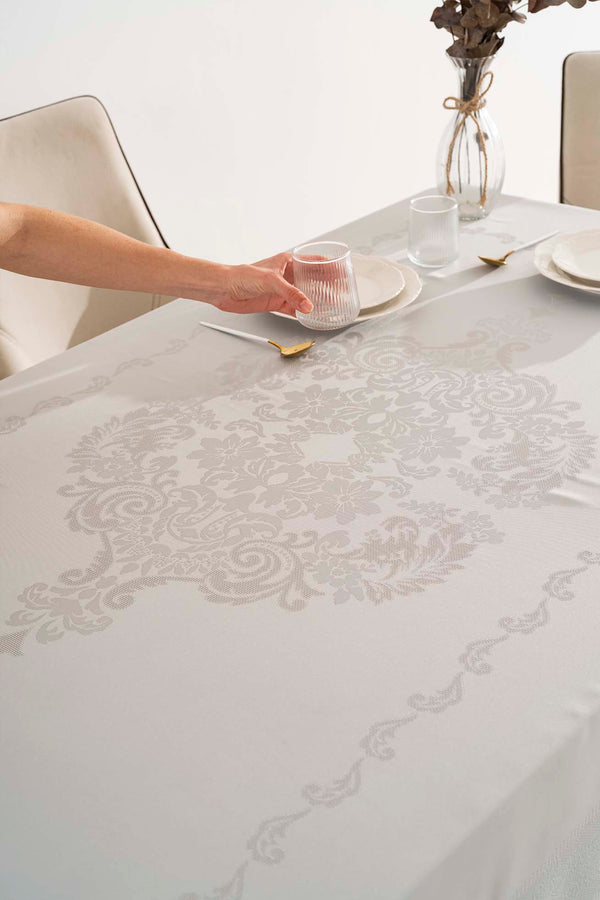 Jumbo Jakar Gri Sıvı İtici Leke Tutmaz Masa Örtüsü 160x220 cm