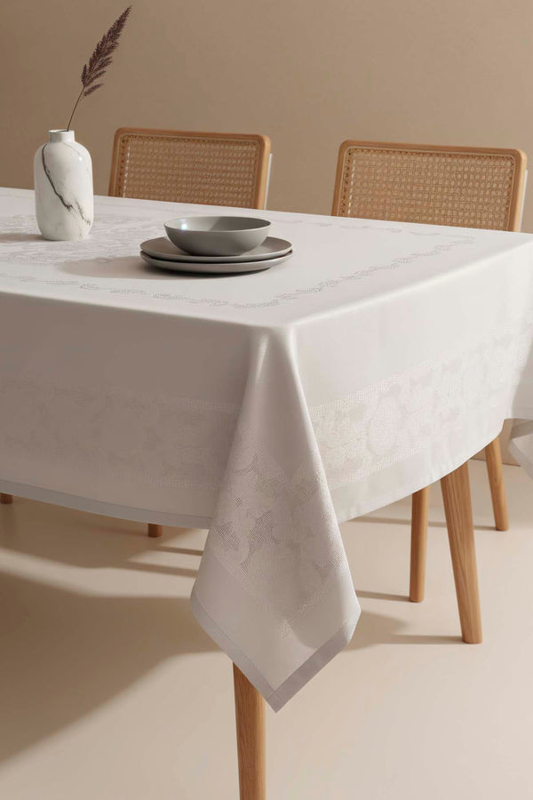 Jumbo Jakar Gri Sıvı İtici Leke Tutmaz Masa Örtüsü 160x220 cm