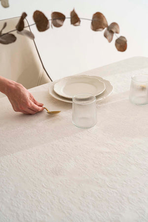 Damascus Krem Masa Örtüsü 160x220 cm