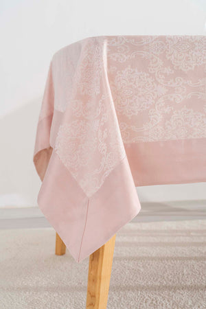Damascus Pudra Pembe Masa Örtüsü 160x220 cm
