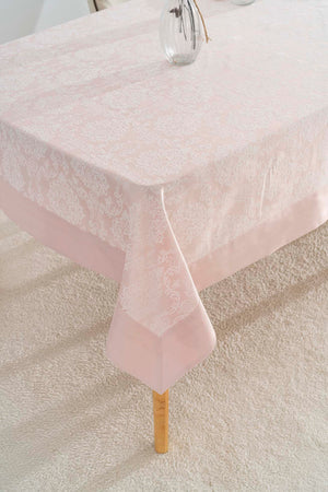 Damascus Pudra Pembe Masa Örtüsü 160x220 cm