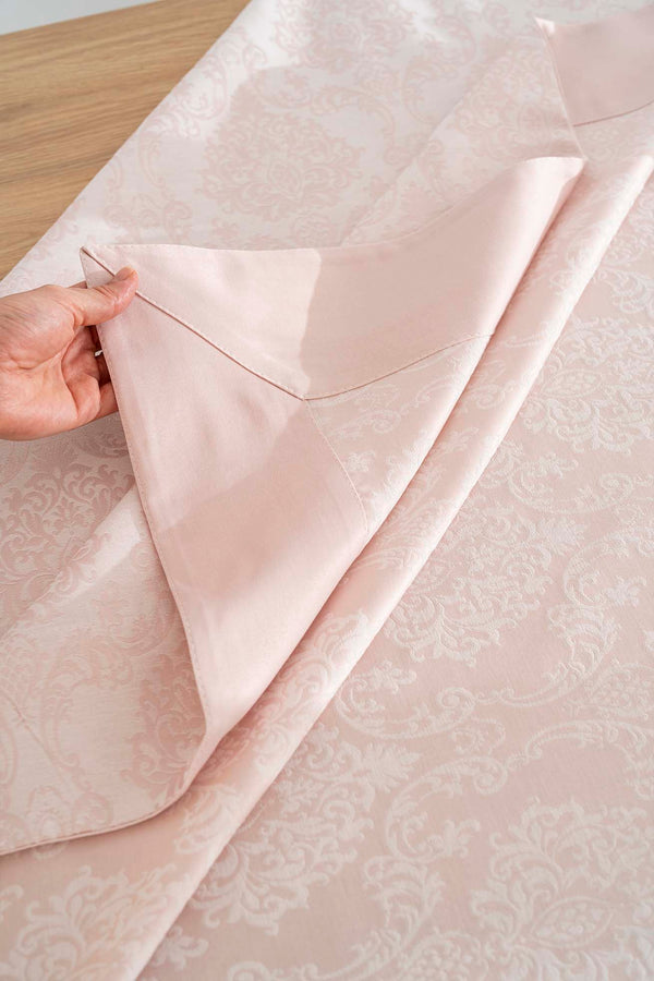 Damascus Pudra Pembe Masa Örtüsü 160x220 cm