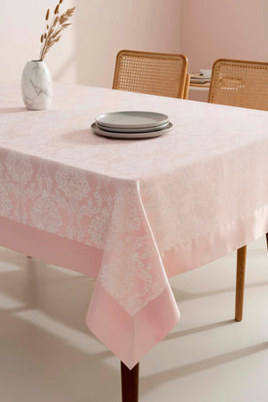 Damascus Pudra Pembe Masa Örtüsü 160x220 cm