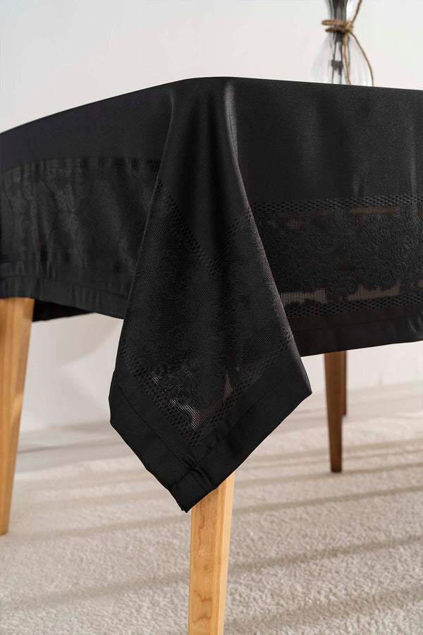 Jumbo Jakar Siyah Sıvı İtici Leke Tutmaz Masa Örtüsü 160x220 cm