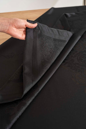 Jumbo Jakar Siyah Sıvı İtici Leke Tutmaz Masa Örtüsü 160x220 cm