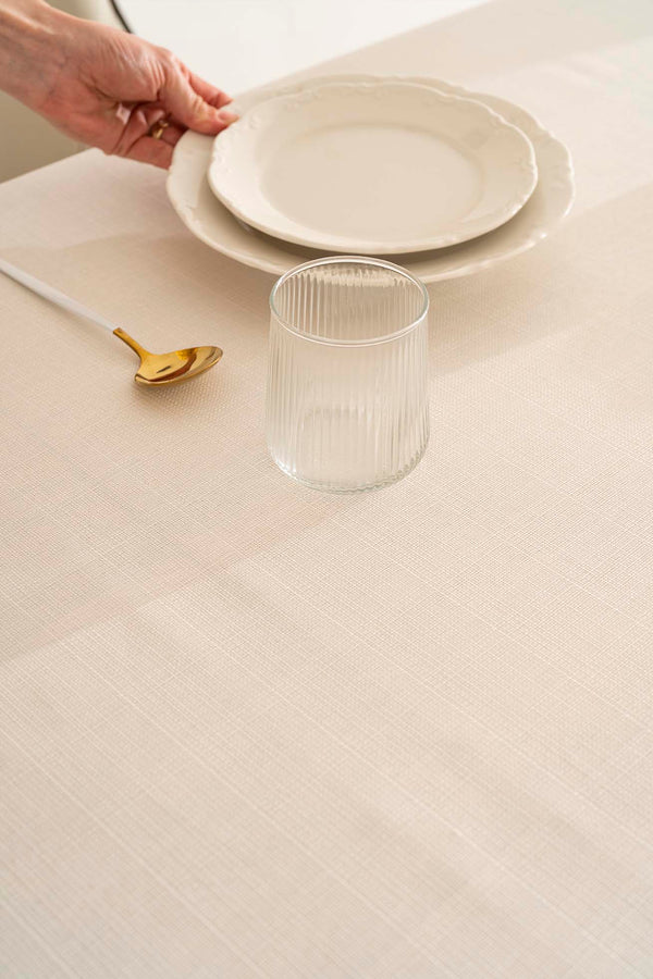 Nora Krem Zarf Köşe Masa Örtüsü 150x220 cm