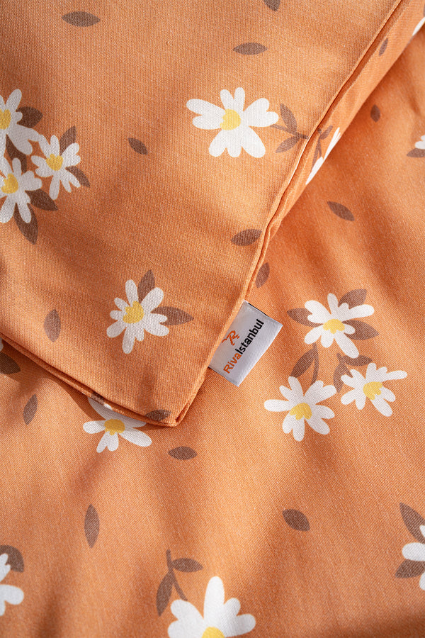 Tarçın Papatya Çift Kişilik Outlet Nevresim Takımı Pamuklu