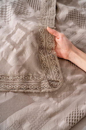 Freya Vizon Güpürlü Çift Kişilik Nevresimli Pike Seti - 7 Parça Çeyiz Seti