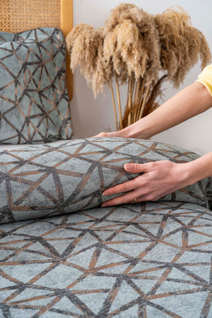 Eliz Yeşil Çift Kişilik Yatak Örtüsü Takımı 4 Parça Uyku & Çeyiz Seti