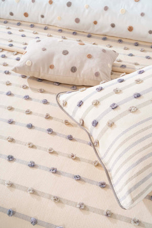 Harmony Krem Çift Kişilik Yatak Örtüsü Seti - 4 Parça Çeyiz Seti