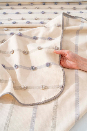 Harmony Krem Çift Kişilik Yatak Örtüsü Seti - 4 Parça Çeyiz Seti