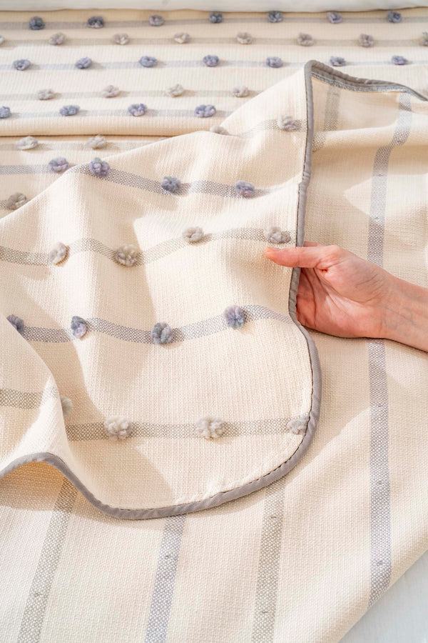 Harmony Krem Çift Kişilik Yatak Örtüsü Seti - 4 Parça Çeyiz Seti