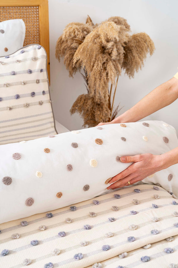 Harmony Krem Çift Kişilik Yatak Örtüsü Seti - 4 Parça Çeyiz Seti