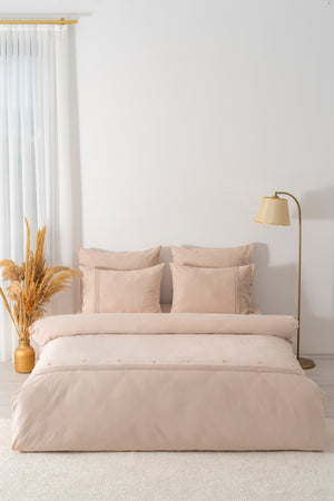 Grace Vizon Güpürlü Çift Kişilik %100 Pamuklu Nevresim Seti - 6 Parça Çeyiz Seti