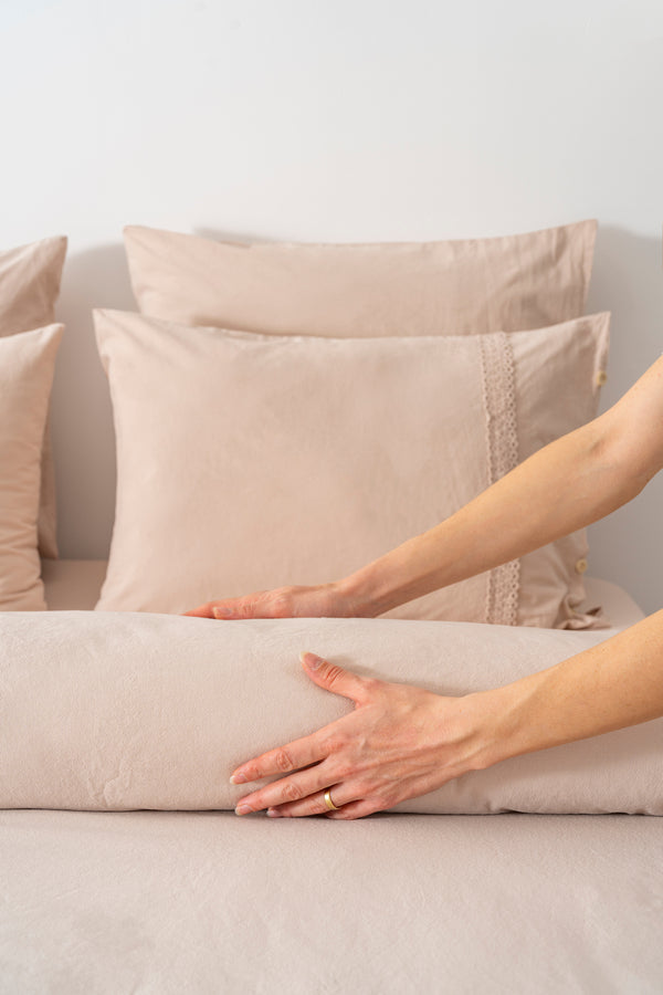 Grace Vizon Güpürlü Çift Kişilik %100 Pamuklu Nevresim Seti - 6 Parça Çeyiz Seti