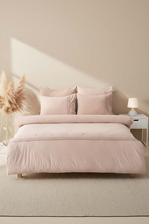 Grace Vizon Güpürlü Çift Kişilik %100 Pamuklu Nevresim Seti - 6 Parça Çeyiz Seti