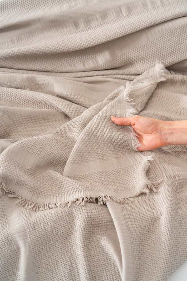 Amara Vizon Nakışlı Çift Kişilik %100 Pamuklu Nevresimli Pike Seti - 7 Parça Çeyiz Seti