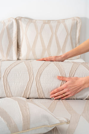 Carina Cappuccino Nakışlı Çift Kişilik Yatak Örtüsü Seti - 4 Parça Çeyiz Seti