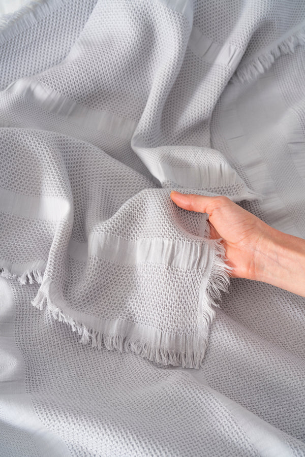 Amara Taş Nakışlı Çift Kişilik %100 Pamuklu Nevresimli Pike Seti - 7 Parça Çeyiz Seti