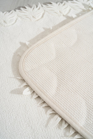 Bella Ekru 2'li Yıkanabilir Banyo & Klozet Paspas Takımı