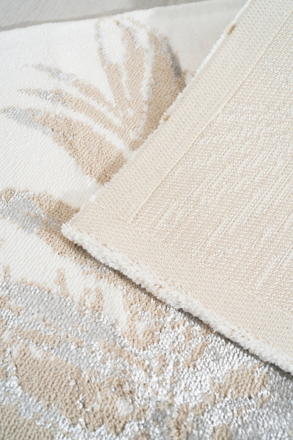 Felix Ekru 2'li Yıkanabilir Banyo & Klozet Paspas Takımı