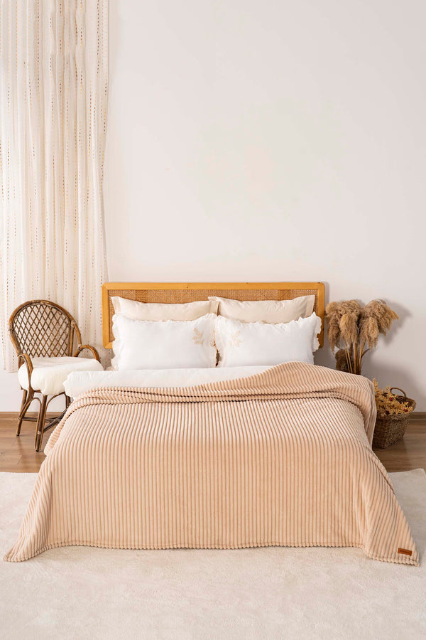 Cappuccino Gloria Wellsoft Çift Kişilik Battaniye